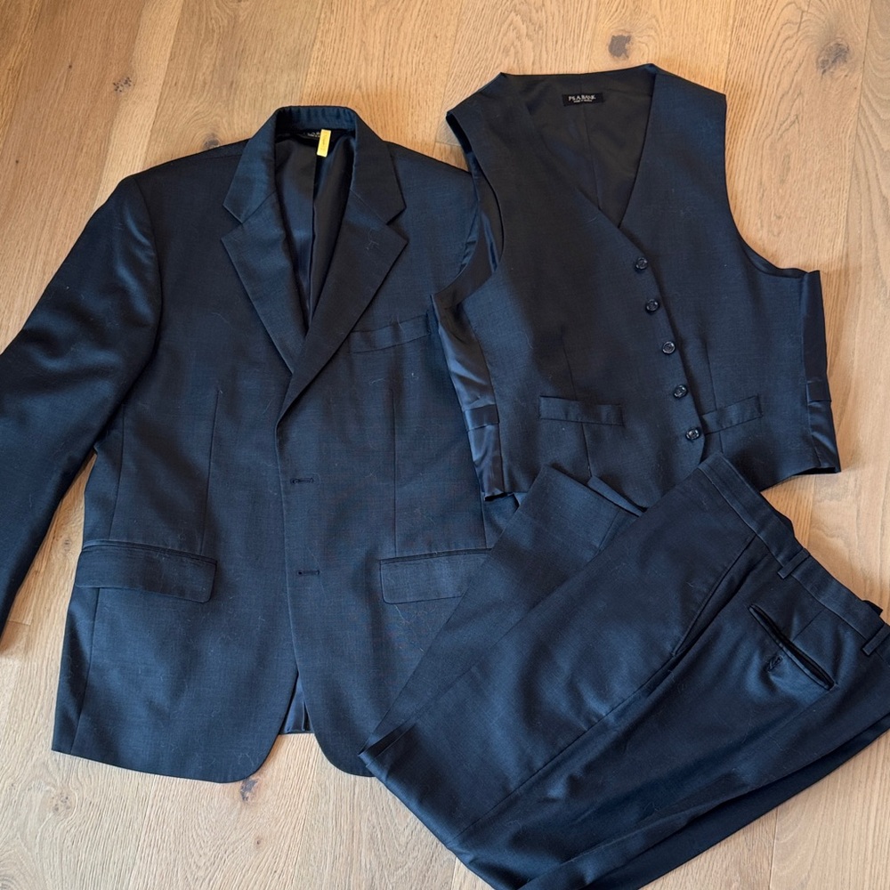 Jos. A. Bank 3 Piece Black Suit Ensemble